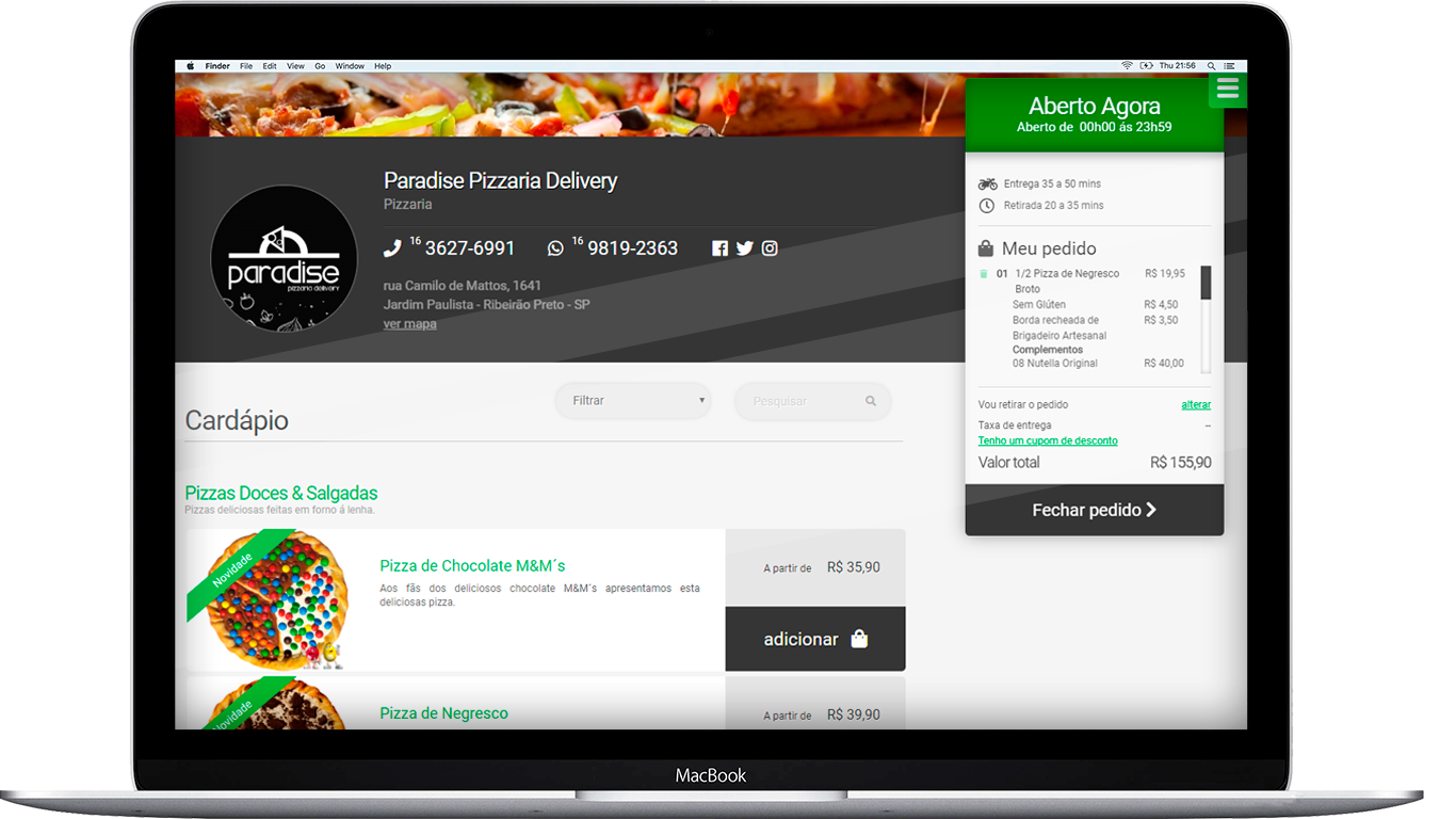 Aplicativo de Delivery e marketing para restaurantes